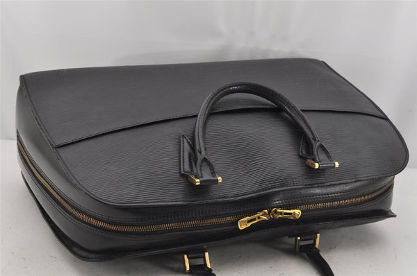 Authentic Louis Vuitton Epi Sorbonne Hand Business Bag Black M54512 LV 9704J