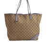 Authentic GUCCI New Britt Shoulder Tote Bag GG Canvas Leather 169945 Beige 9709J