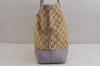 Authentic GUCCI New Britt Shoulder Tote Bag GG Canvas Leather 169945 Beige 9709J