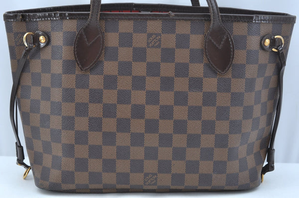 Authentic Louis Vuitton Damier Neverfull PM Shoulder Tote Bag N51109 LV 9711H