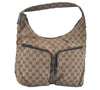 Authentic GUCCI Shoulder Bag GG Canvas Leather Brown 9711J