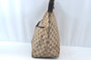 Authentic GUCCI Shoulder Bag GG Canvas Leather Brown 9711J
