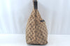 Authentic GUCCI Shoulder Bag GG Canvas Leather Brown 9711J