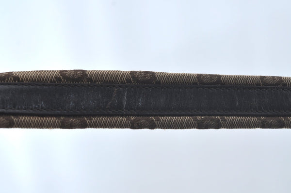 Authentic GUCCI Shoulder Bag GG Canvas Leather Brown 9711J