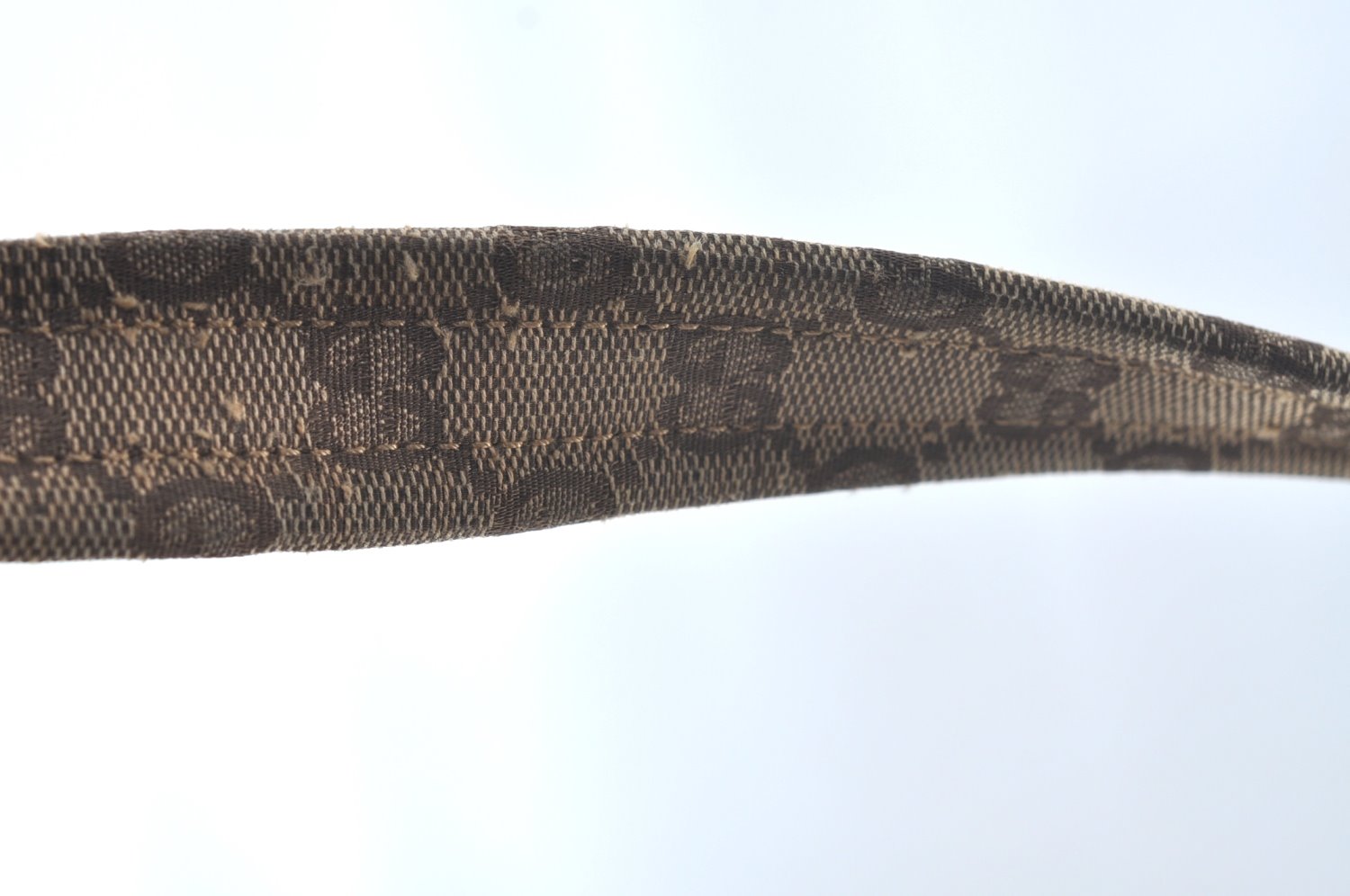 Authentic GUCCI Shoulder Bag GG Canvas Leather Brown 9711J