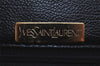 Authentic YVES SAINT LAURENT Shoulder Cross Body Bag Purse Leather Black 9713J