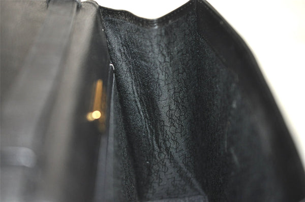 Authentic YVES SAINT LAURENT Shoulder Cross Body Bag Purse Leather Black 9713J