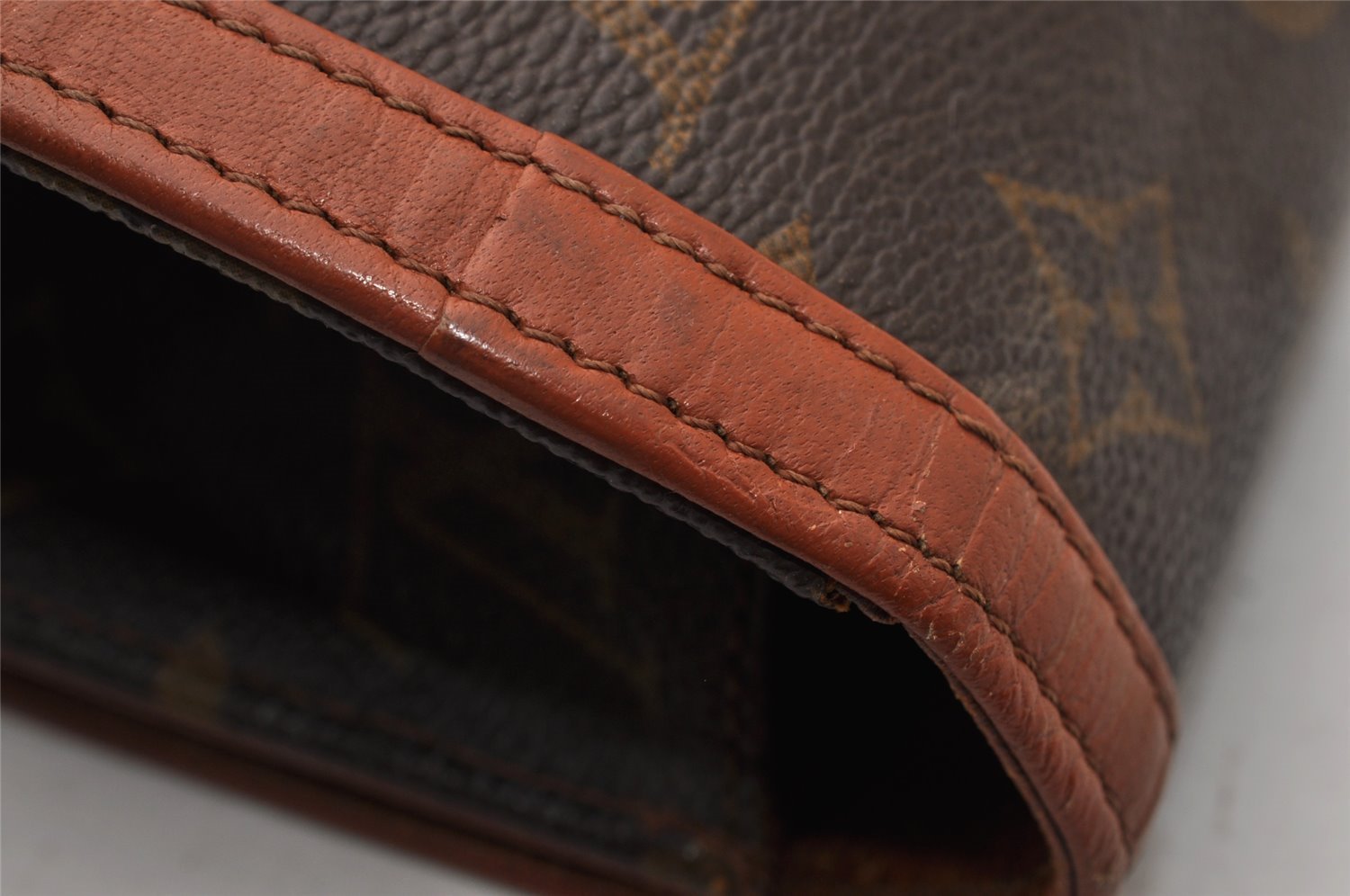 Auth Louis Vuitton Monogram Pochette Dame GM Clutch Hand Bag Old Model LV 9716I