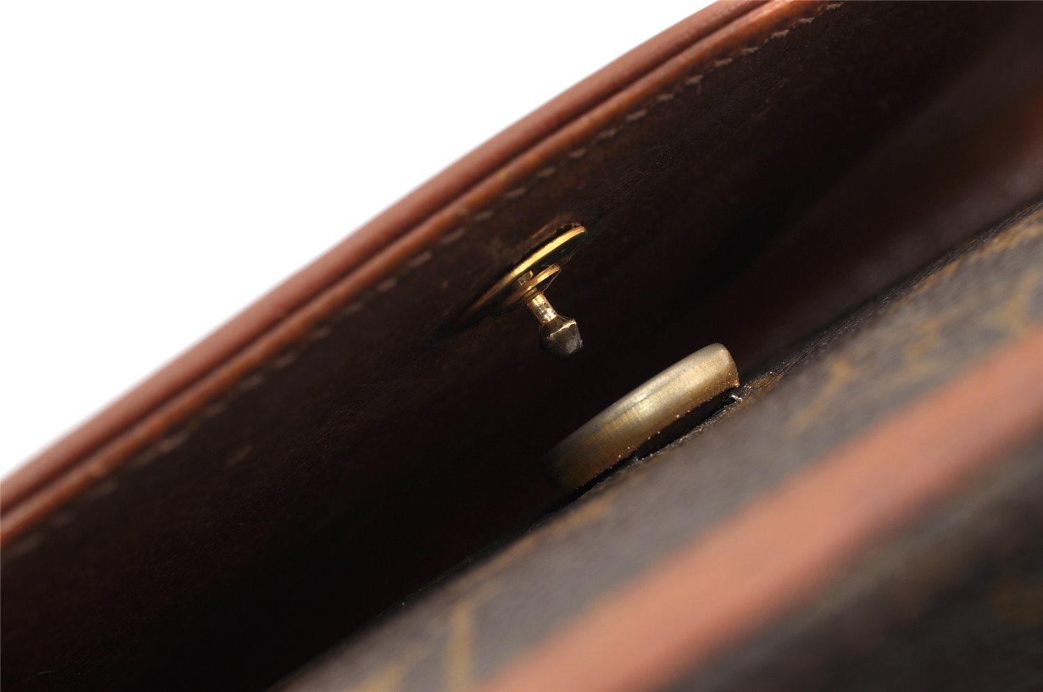 Auth Louis Vuitton Monogram Pochette Dame GM Clutch Hand Bag Old Model LV 9716I