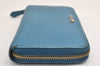 Authentic FENDI Vintage Long Wallet Purse Leather 8M0299 Light Blue 9718J