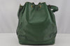 Authentic Louis Vuitton Epi Noe Shoulder Drawstring Bag Green M44004 LV 9720I