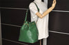 Authentic Louis Vuitton Epi Noe Shoulder Drawstring Bag Green M44004 LV 9720I