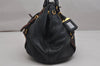 Authentic PRADA Leather Nappa 2Way Shoulder Tote Bag BN1773 Navy Blue 9720J