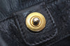Authentic PRADA Leather Nappa 2Way Shoulder Tote Bag BN1773 Navy Blue 9720J