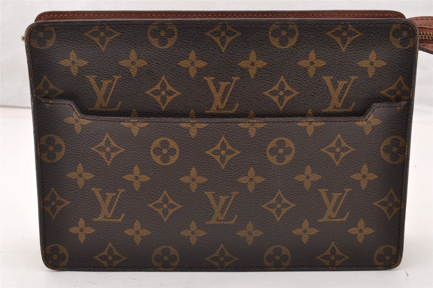 Authentic Louis Vuitton Monogram Pochette Homme Clutch Hand Bag M51795 LV 9721I