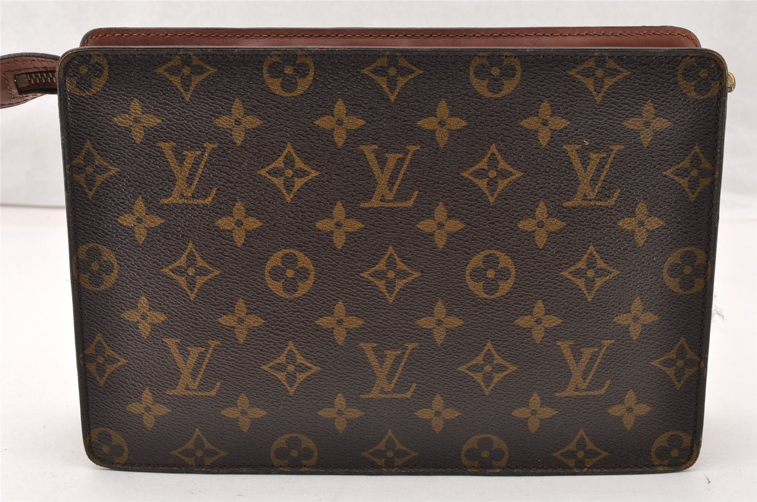 Authentic Louis Vuitton Monogram Pochette Homme Clutch Hand Bag M51795 LV 9721I