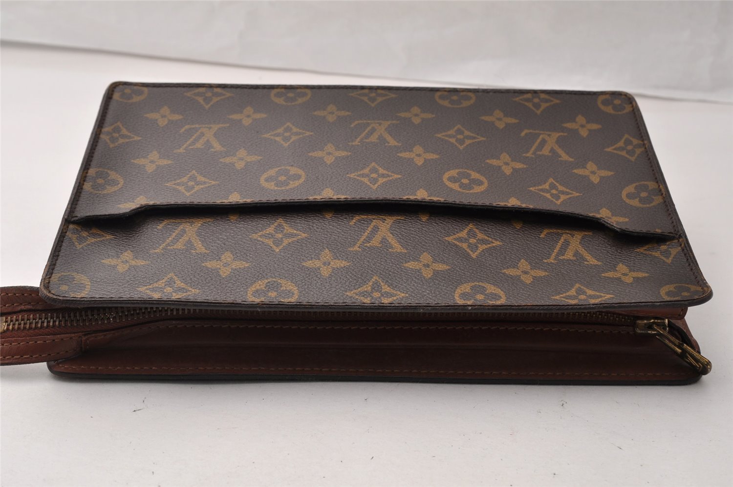 Authentic Louis Vuitton Monogram Pochette Homme Clutch Hand Bag M51795 LV 9721I