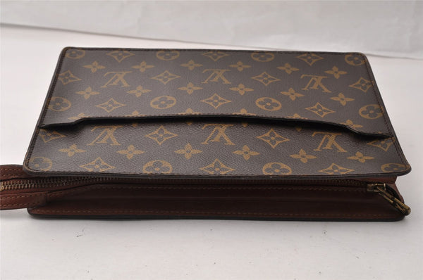 Authentic Louis Vuitton Monogram Pochette Homme Clutch Hand Bag M51795 LV 9721I