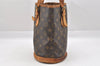 Authentic Louis Vuitton Monogram Bucket PM Shoulder Tote Bag M42238 Junk 9722I