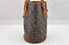 Authentic Louis Vuitton Monogram Bucket PM Shoulder Tote Bag M42238 Junk 9722I