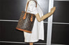 Authentic Louis Vuitton Monogram Bucket PM Shoulder Tote Bag M42238 Junk 9722I