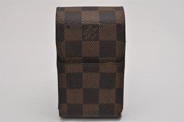 Authentic Louis Vuitton Damier Etui Cigarette Case N63024 LV 9722J