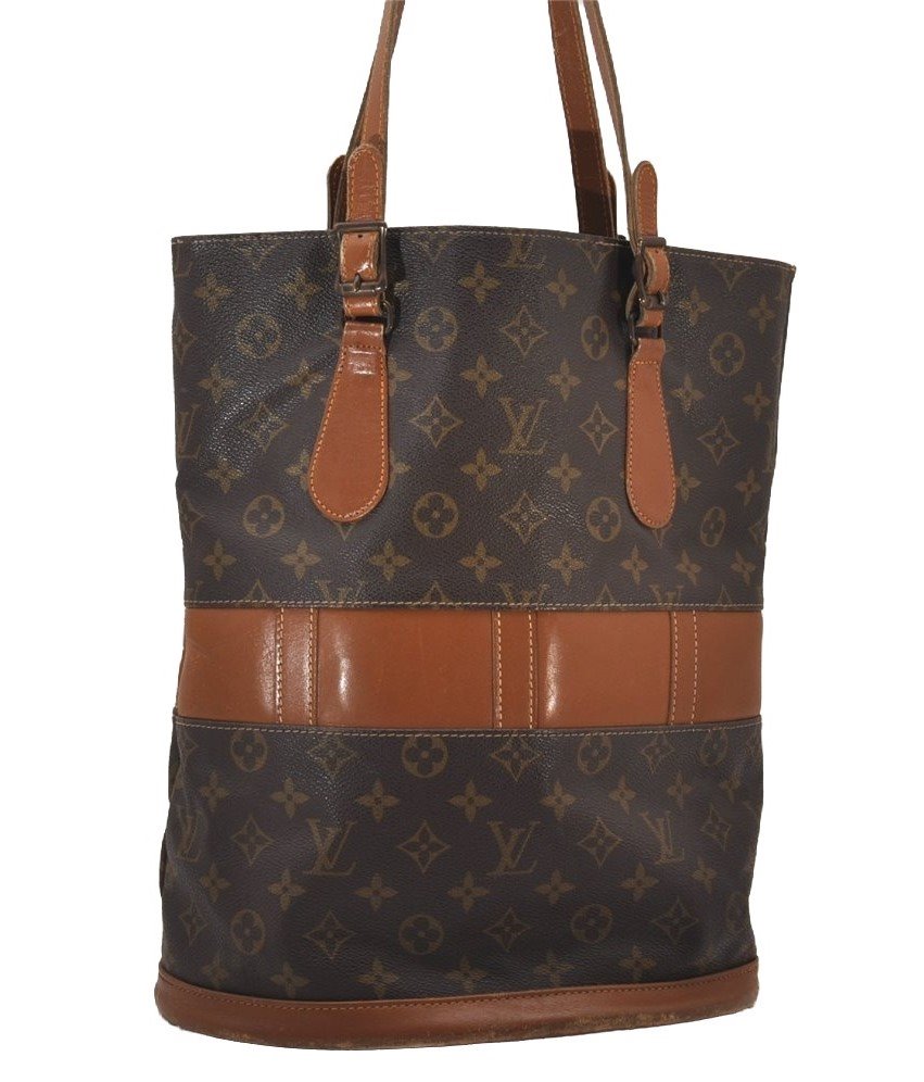 Authentic Louis Vuitton Monogram Bucket GM Shoulder Bag T42236 USA Model 9723I