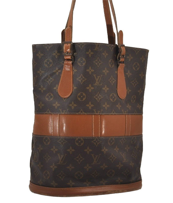 Authentic Louis Vuitton Monogram Bucket GM Shoulder Bag T42236 USA Model 9723I