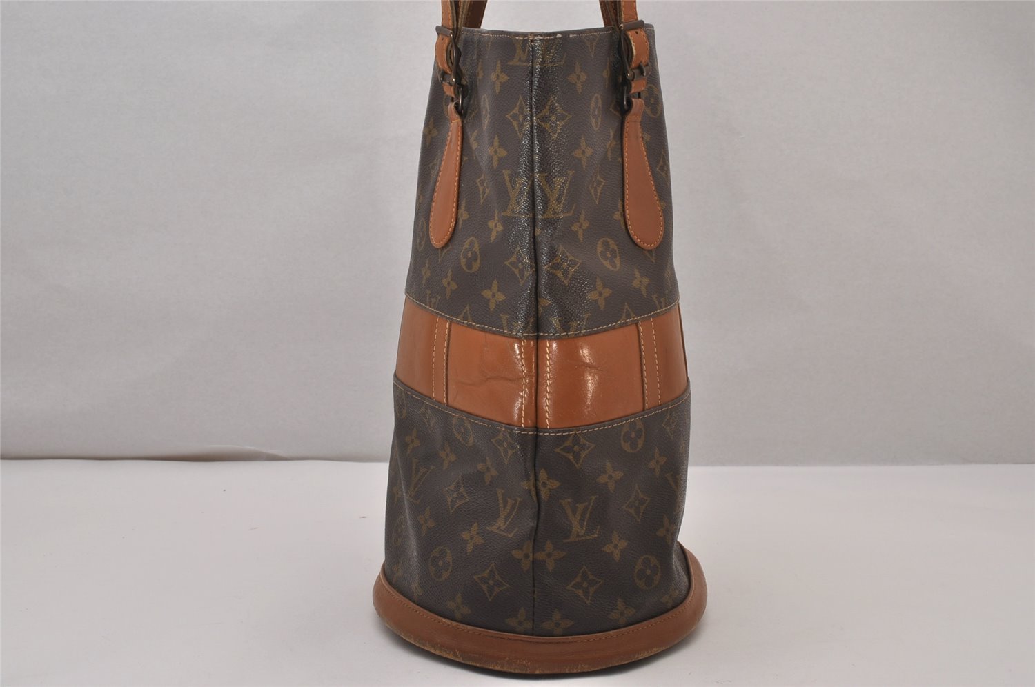 Authentic Louis Vuitton Monogram Bucket GM Shoulder Bag T42236 USA Model 9723I