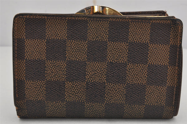 Auth Louis Vuitton Damier Porte Monnaie Billets Viennois Wallet N61664 LV 9723J