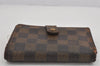 Auth Louis Vuitton Damier Porte Monnaie Billets Viennois Wallet N61664 LV 9723J