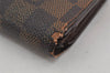 Auth Louis Vuitton Damier Porte Monnaie Billets Viennois Wallet N61664 LV 9723J