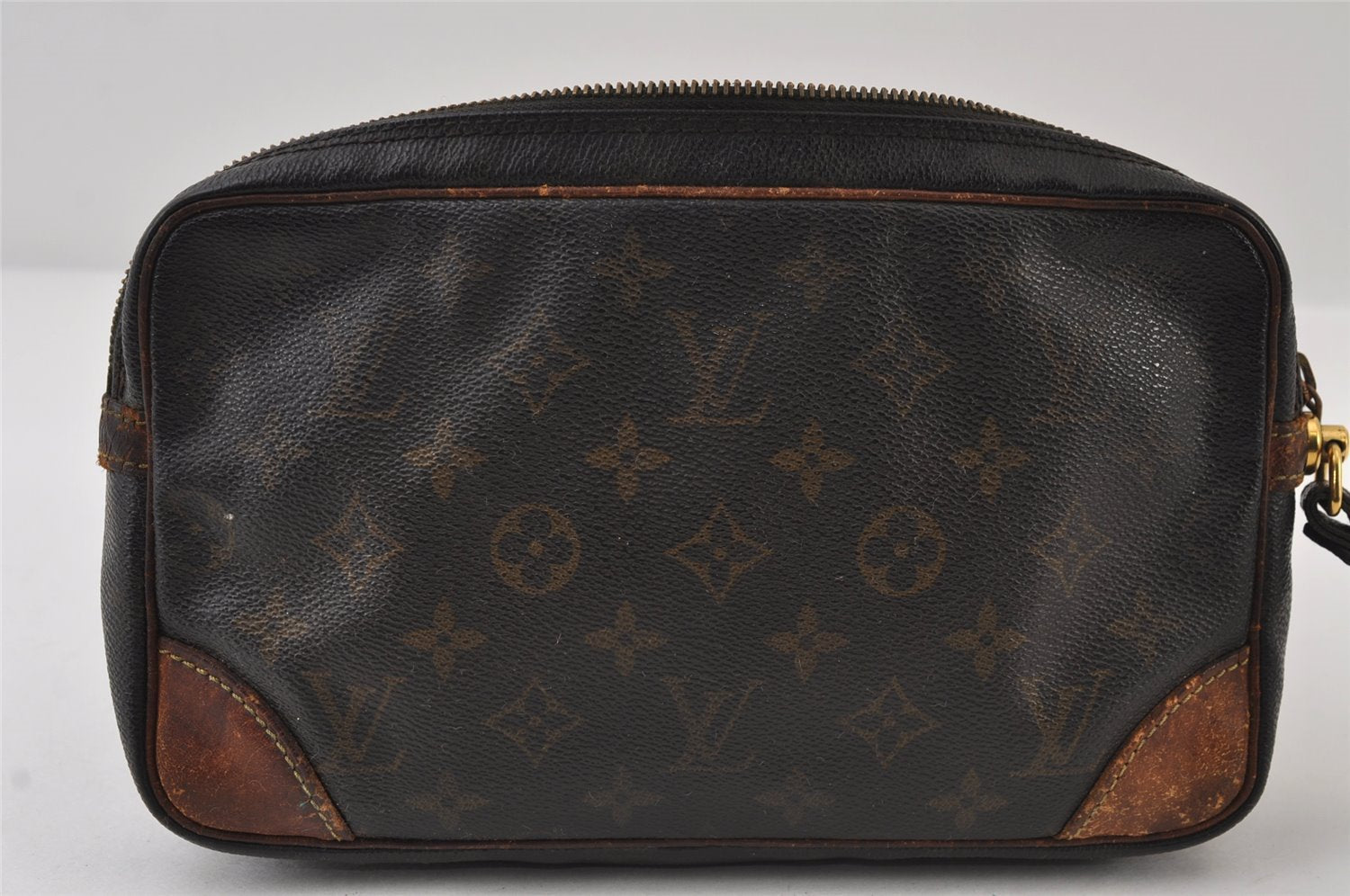 Authentic Louis Vuitton Monogram Marly Dragonne GM M51825 Clutch Bag Junk 9724I