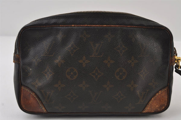 Authentic Louis Vuitton Monogram Marly Dragonne GM M51825 Clutch Bag Junk 9724I