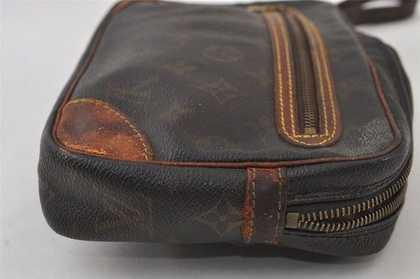 Authentic Louis Vuitton Monogram Marly Dragonne GM M51825 Clutch Bag Junk 9724I