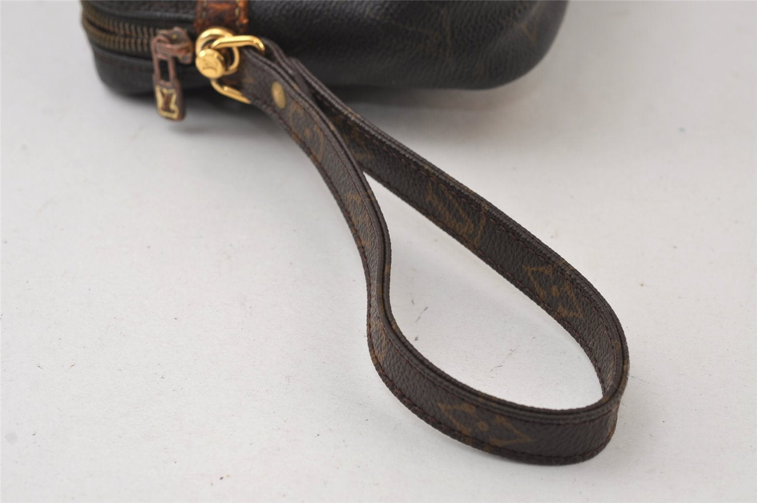 Authentic Louis Vuitton Monogram Marly Dragonne GM M51825 Clutch Bag Junk 9724I