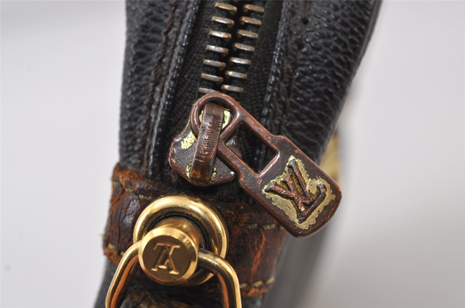 Authentic Louis Vuitton Monogram Marly Dragonne GM M51825 Clutch Bag Junk 9724I