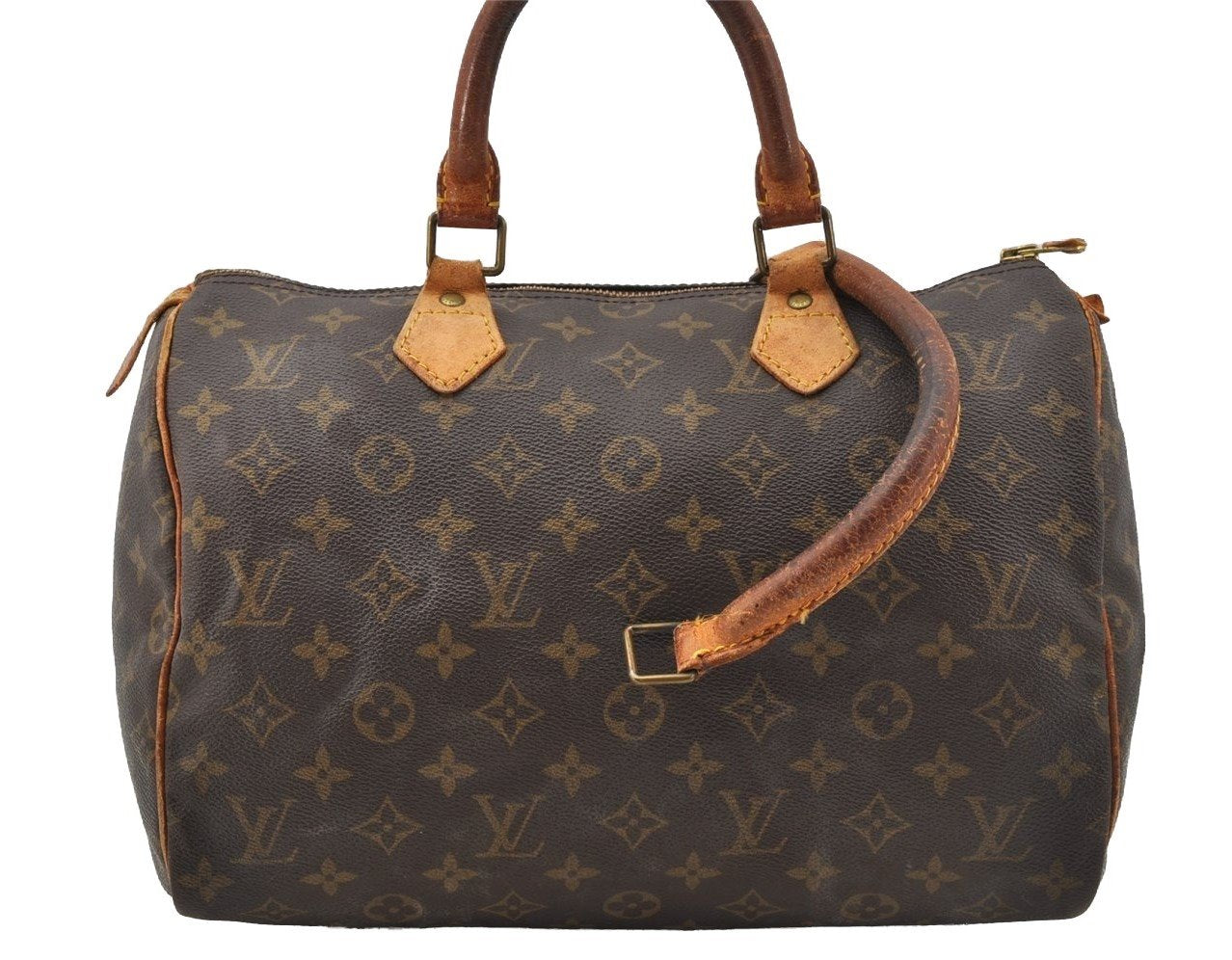 Authentic Louis Vuitton Monogram Speedy 30 Hand Boston Bag M41526 Junk 9725I