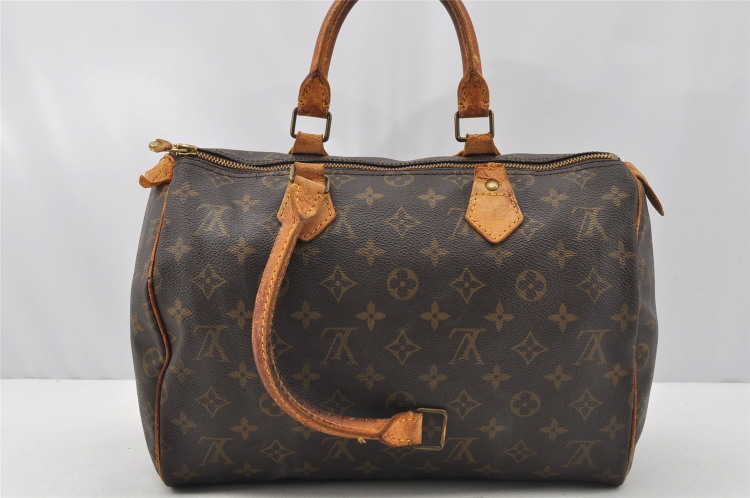 Authentic Louis Vuitton Monogram Speedy 30 Hand Boston Bag M41526 Junk 9725I