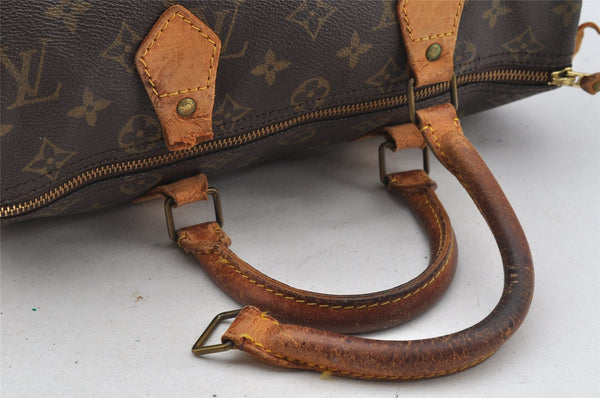 Authentic Louis Vuitton Monogram Speedy 30 Hand Boston Bag M41526 Junk 9725I