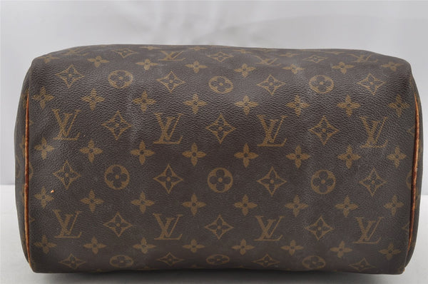 Authentic Louis Vuitton Monogram Speedy 30 Hand Boston Bag M41526 Junk 9725I