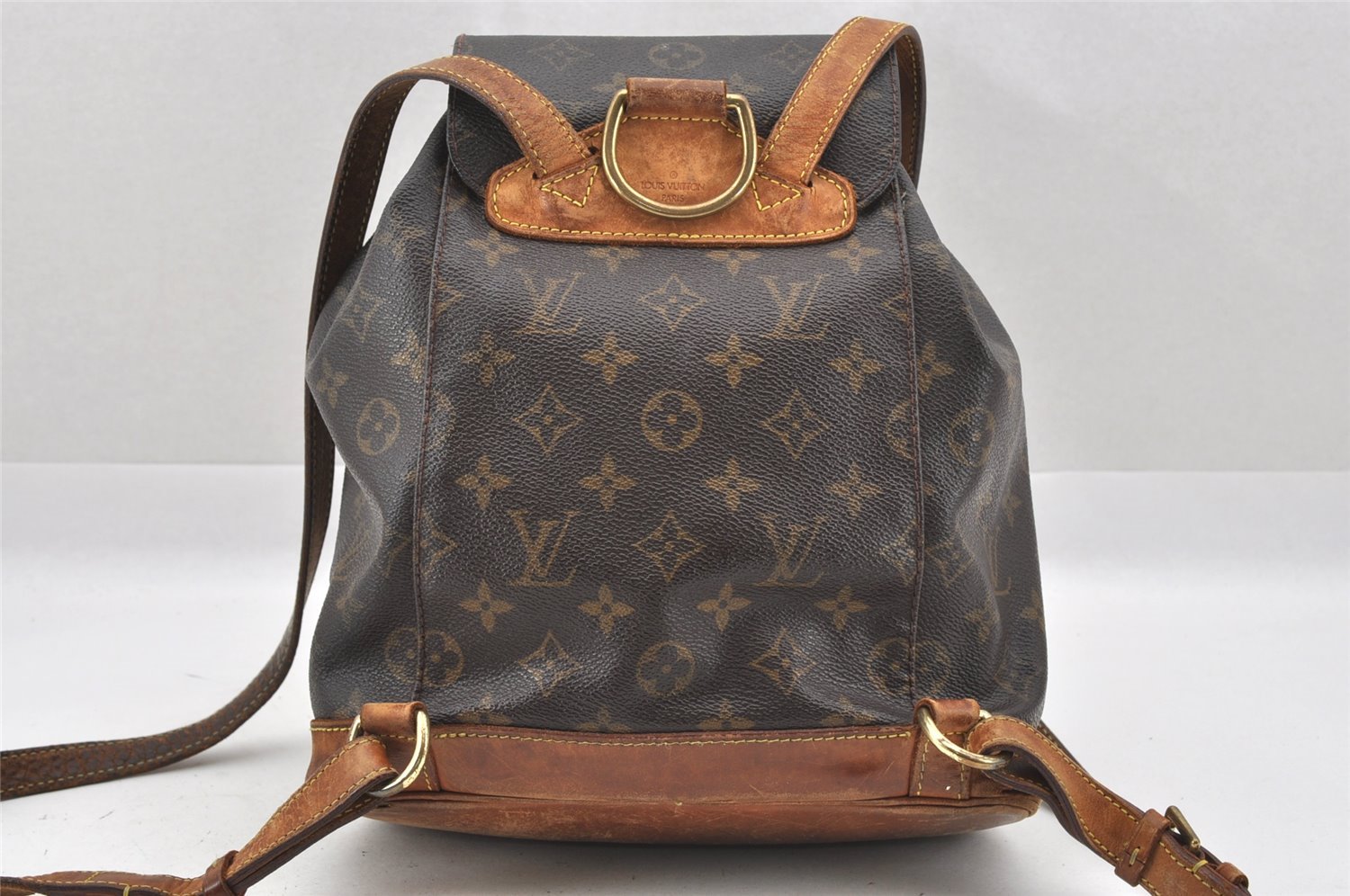 Authentic Louis Vuitton Monogram Montsouris MM Backpack M51136 LV 9726I