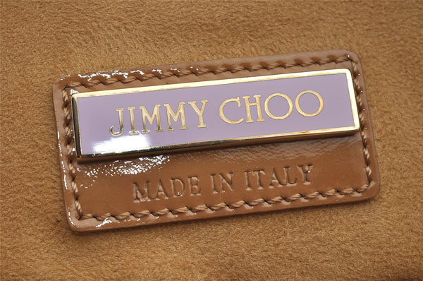 Authentic JIMMY CHOO Vintage Shoulder Tote Bag Enamel Yellow 9727J