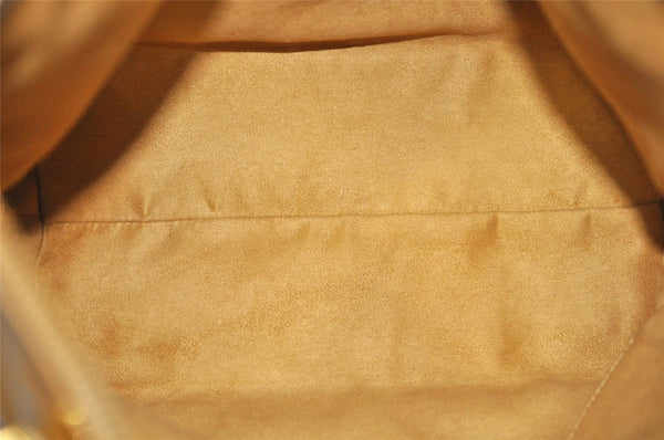 Authentic JIMMY CHOO Vintage Shoulder Tote Bag Enamel Yellow 9727J