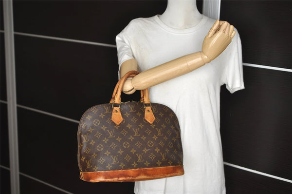 Authentic Louis Vuitton Monogram Alma Hand Bag Purse M51130 LV 9728I