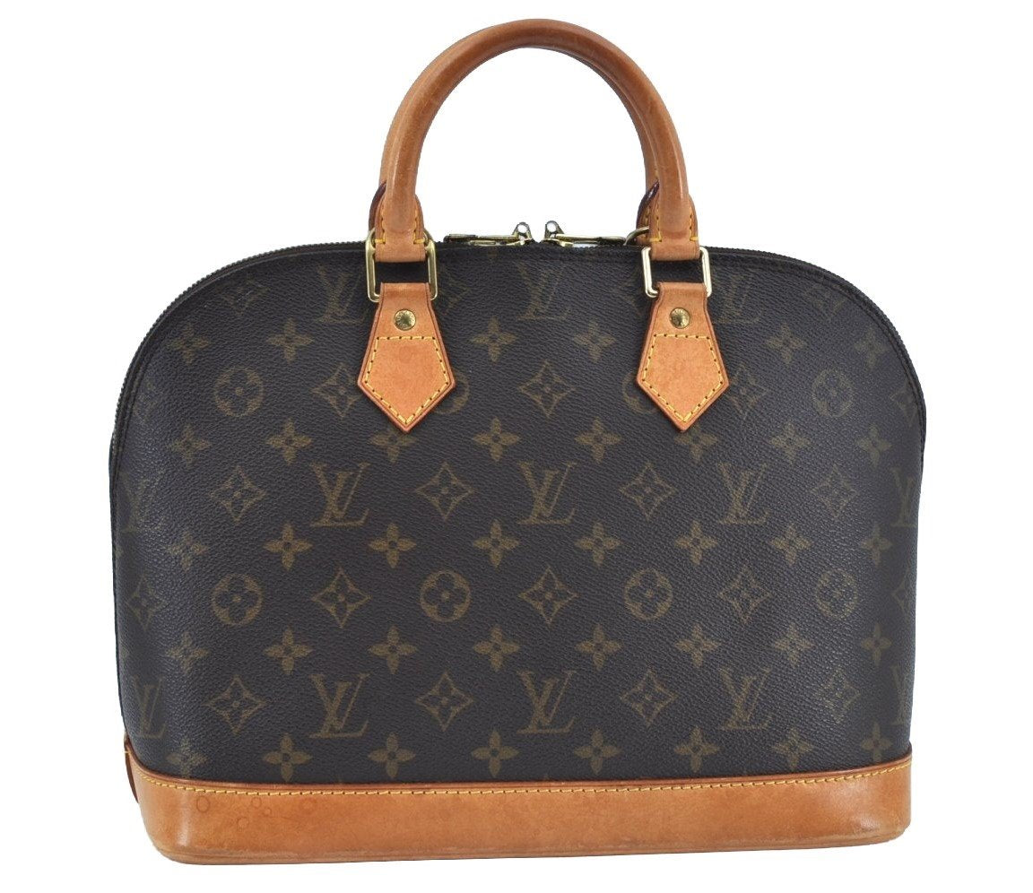 Authentic Louis Vuitton Monogram Alma Hand Bag Purse M51130 LV 9729H