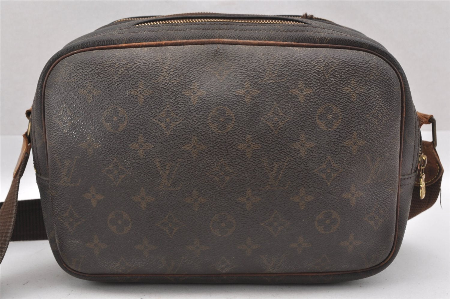 Authentic Louis Vuitton Monogram Reporter PM Shoulder Bag M45254 Junk 9730I