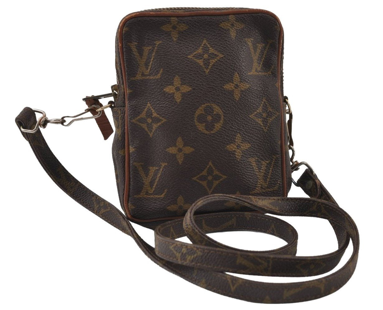 Auth Louis Vuitton Monogram Mini Poche Danube Shoulder Cross Bag Old Model 9731I