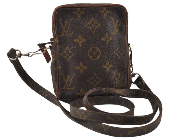 Auth Louis Vuitton Monogram Mini Poche Danube Shoulder Cross Bag Old Model 9731I