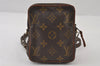 Auth Louis Vuitton Monogram Mini Poche Danube Shoulder Cross Bag Old Model 9731I